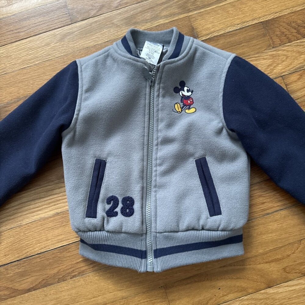 Disney Mickey Mouse #28 Varsity Jacket Youth Kids Size X-Small - Picture 2 of 5